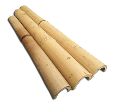 DECOR 2 to 2.5 Diameter Lot of 2 Flamed Cured Bamboo Poles 2.0 2.5 Diam. X  2' to 8' Length 